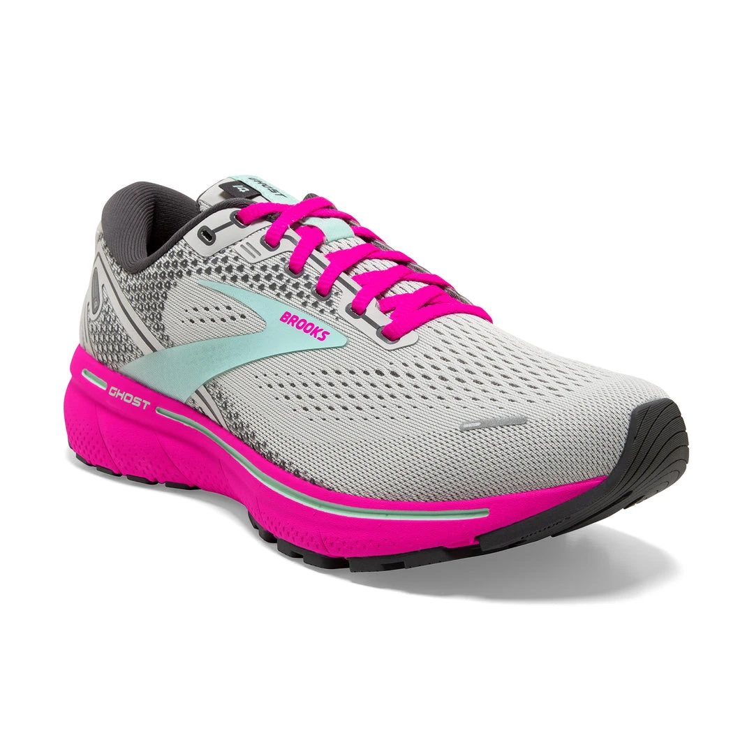 Brooks Shoes Women's Ghost 14 Running Shoe - Oyster/Yucca/Pink - Regular (B) 4 Brooks Shoes Women's Ghost 14 Running Shoe - Oyster/Yucca/Pink - Regular (B)