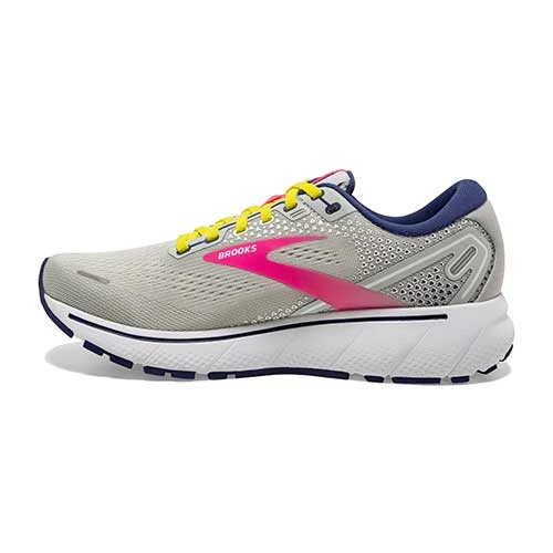 Brooks Women's Ghost 14 Running Shoe - Grey/Pink/Sulphur Spring - Regular (B) 4 Brooks Women's Ghost 14 Running Shoe - Grey/Pink/Sulphur Spring - Regular (B)