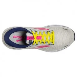 Brooks Women's Ghost 14 Running Shoe - Grey/Pink/Sulphur Spring - Regular (B) 10 Brooks Women's Ghost 14 Running Shoe - Grey/Pink/Sulphur Spring - Regular (B)