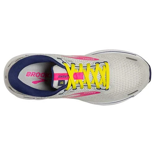 Brooks Women's Ghost 14 Running Shoe - Grey/Pink/Sulphur Spring - Regular (B) 5 Brooks Women's Ghost 14 Running Shoe - Grey/Pink/Sulphur Spring - Regular (B)