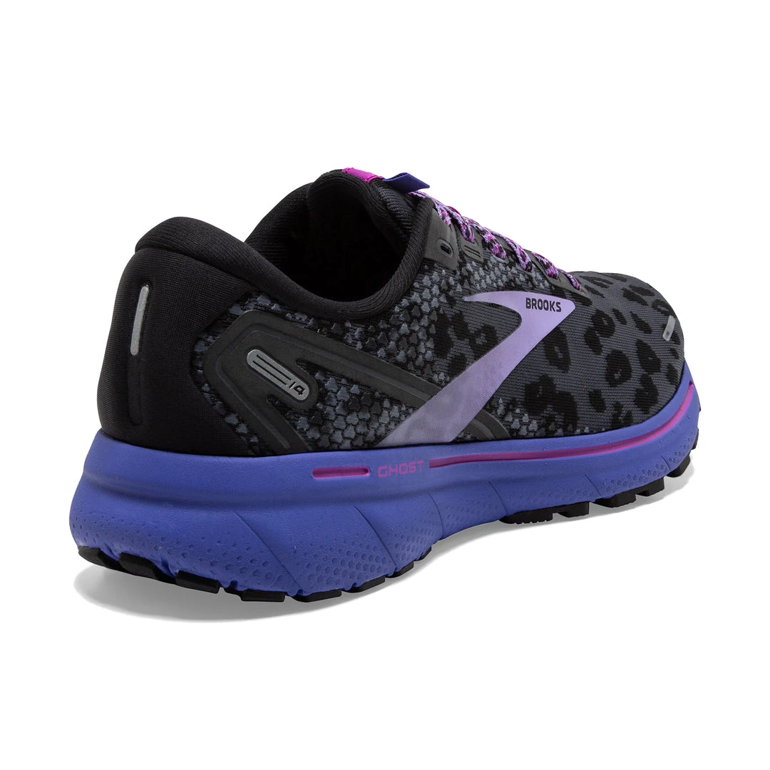 Brooks Women's Ghost 14 Electric Cheetah Running Shoe - Ebony/Black/Purple - Regular (B) Shoes 4 Brooks Women's Ghost 14 Electric Cheetah Running Shoe - Ebony/Black/Purple - Regular (B) Shoes