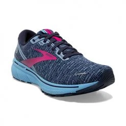 Brooks Women's Ghost 14 Running Shoes - Peacoat/Blissful Blue/Fuchsia - Regular (B)
