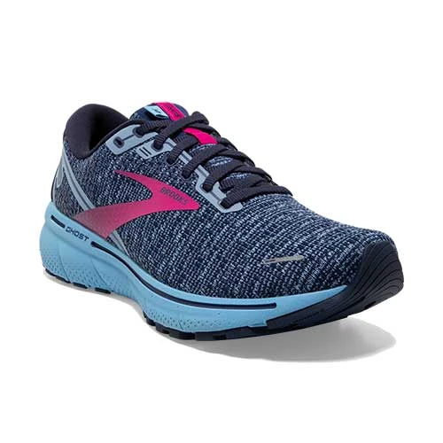 Brooks Women's Ghost 14 Running Shoes - Peacoat/Blissful Blue/Fuchsia - Regular (B) 2 Brooks Women's Ghost 14 Running Shoes - Peacoat/Blissful Blue/Fuchsia - Regular (B)