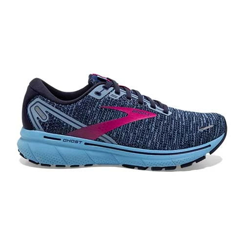 Brooks Women's Ghost 14 Running Shoes - Peacoat/Blissful Blue/Fuchsia - Regular (B) 1 Brooks Women's Ghost 14 Running Shoes - Peacoat/Blissful Blue/Fuchsia - Regular (B)