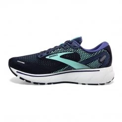 Brooks Shoes Women's Ghost 14 Running Shoe - Peacoat/Yucca/Navy - Wide (D)