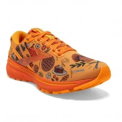 Brooks Shoes Women's Ghost 14 Trot Happy Running Shoe - Citrus/Gold Flame/Orange - Regular (B)