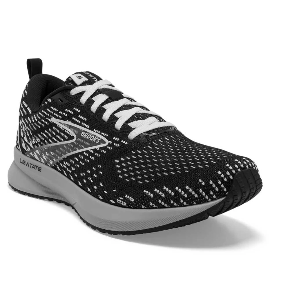 Brooks Women's Levitate StealthFit GTS 5 Running Shoes- Black/Grey/White- Regular (B) 2 Brooks Women's Levitate StealthFit GTS 5 Running Shoes- Black/Grey/White- Regular (B)