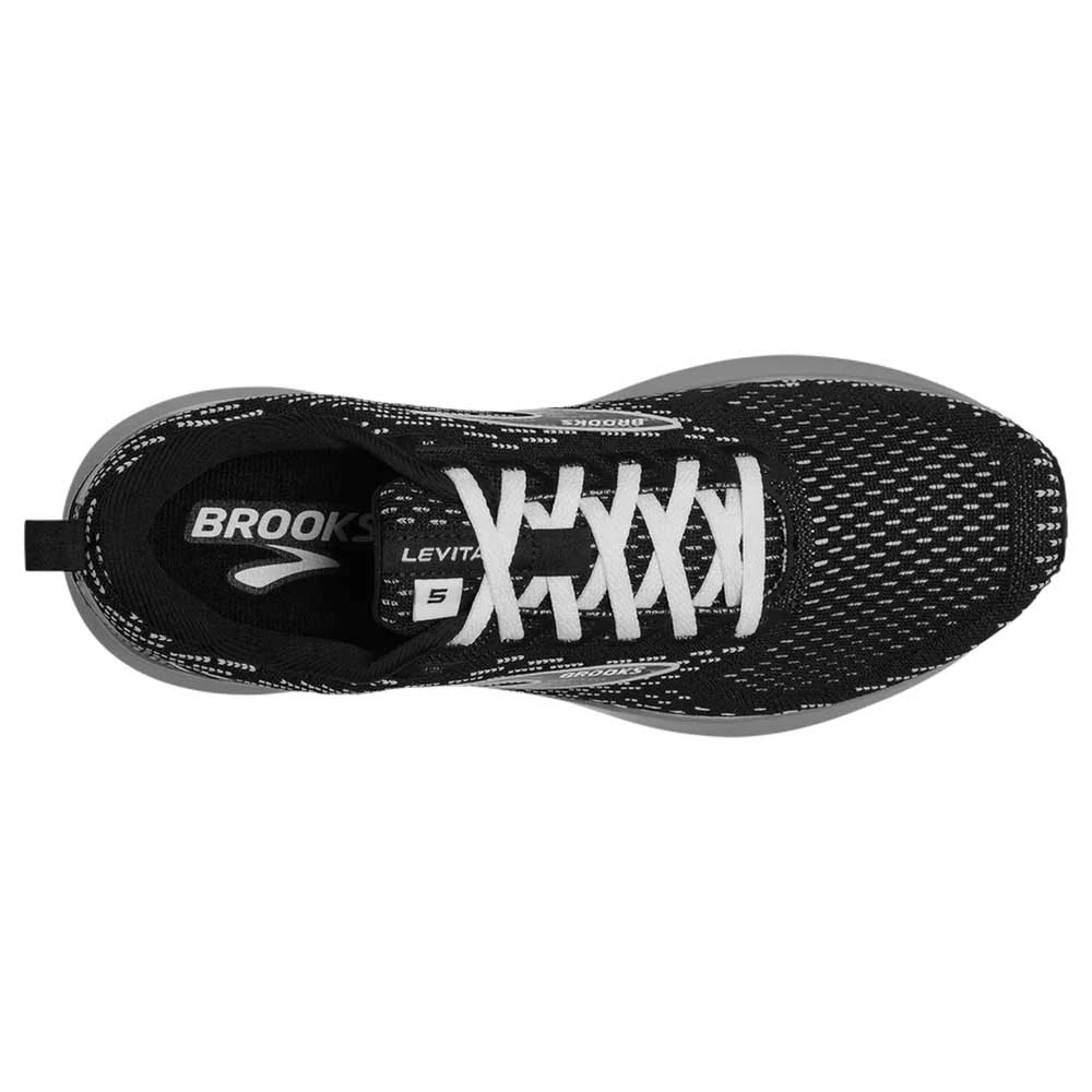 Brooks Women's Levitate StealthFit GTS 5 Running Shoes- Black/Grey/White- Regular (B) 5 Brooks Women's Levitate StealthFit GTS 5 Running Shoes- Black/Grey/White- Regular (B)
