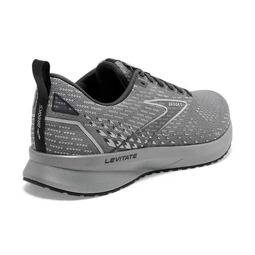Brooks Women's Levitate 5 Running Shoe- Grey/Oyster/Blackened Pearl- Regular (B) 3 Brooks Women's Levitate 5 Running Shoe- Grey/Oyster/Blackened Pearl- Regular (B)