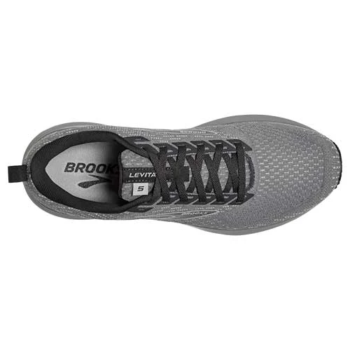 Brooks Women's Levitate 5 Running Shoe- Grey/Oyster/Blackened Pearl- Regular (B) 5 Brooks Women's Levitate 5 Running Shoe- Grey/Oyster/Blackened Pearl- Regular (B)