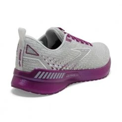 Brooks Shoes Women's Levitate GTS 5 Running Shoe- Grey/Lavender/Baton Rouge- Regular (B)