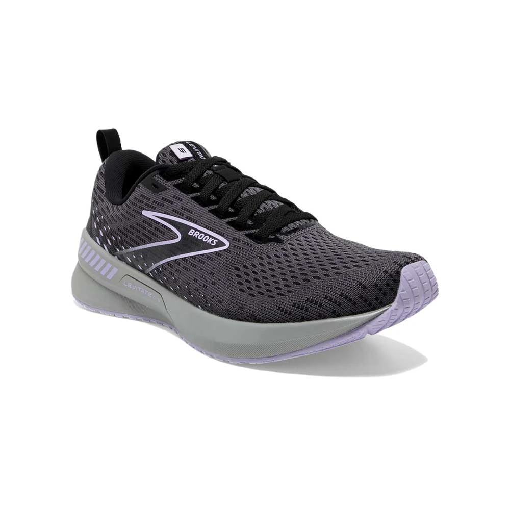 Brooks Women's Levitate GTS 5 Running Shoe - Ebony/Black/Lilac - Regular (B) 2 Brooks Women's Levitate GTS 5 Running Shoe - Ebony/Black/Lilac - Regular (B)