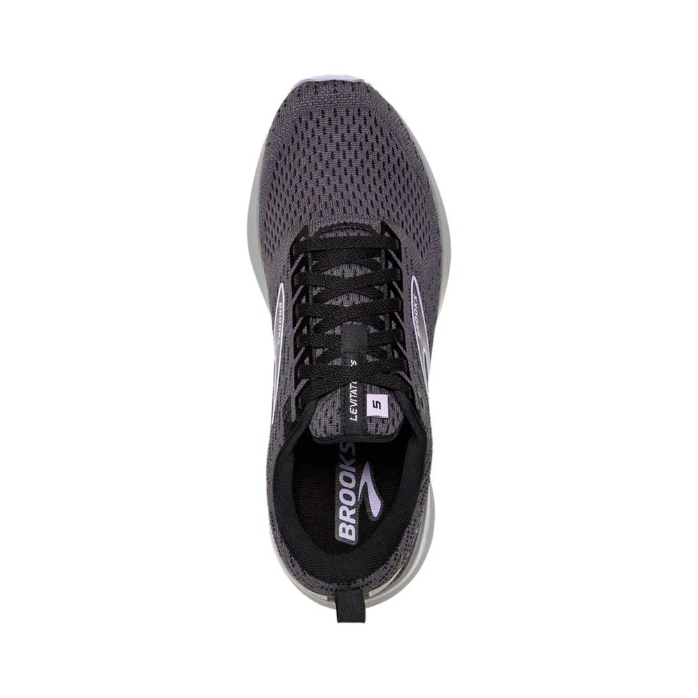 Brooks Women's Levitate GTS 5 Running Shoe - Ebony/Black/Lilac - Regular (B) 5 Brooks Women's Levitate GTS 5 Running Shoe - Ebony/Black/Lilac - Regular (B)