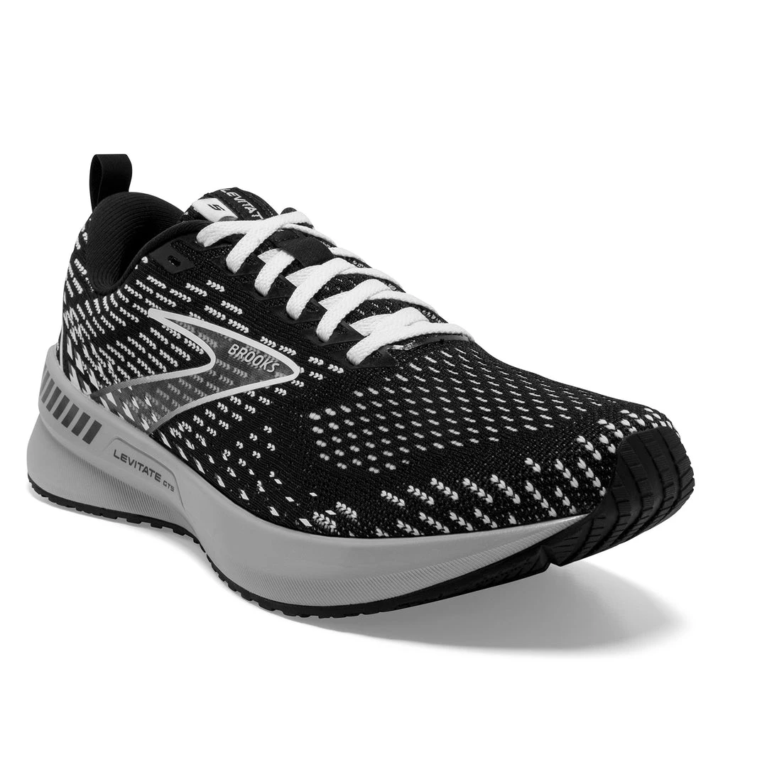 Brooks Shoes Women's Levitate GTS 5 Running Shoe - Black/Grey/White - Regular (B) 4 Brooks Shoes Women's Levitate GTS 5 Running Shoe - Black/Grey/White - Regular (B)