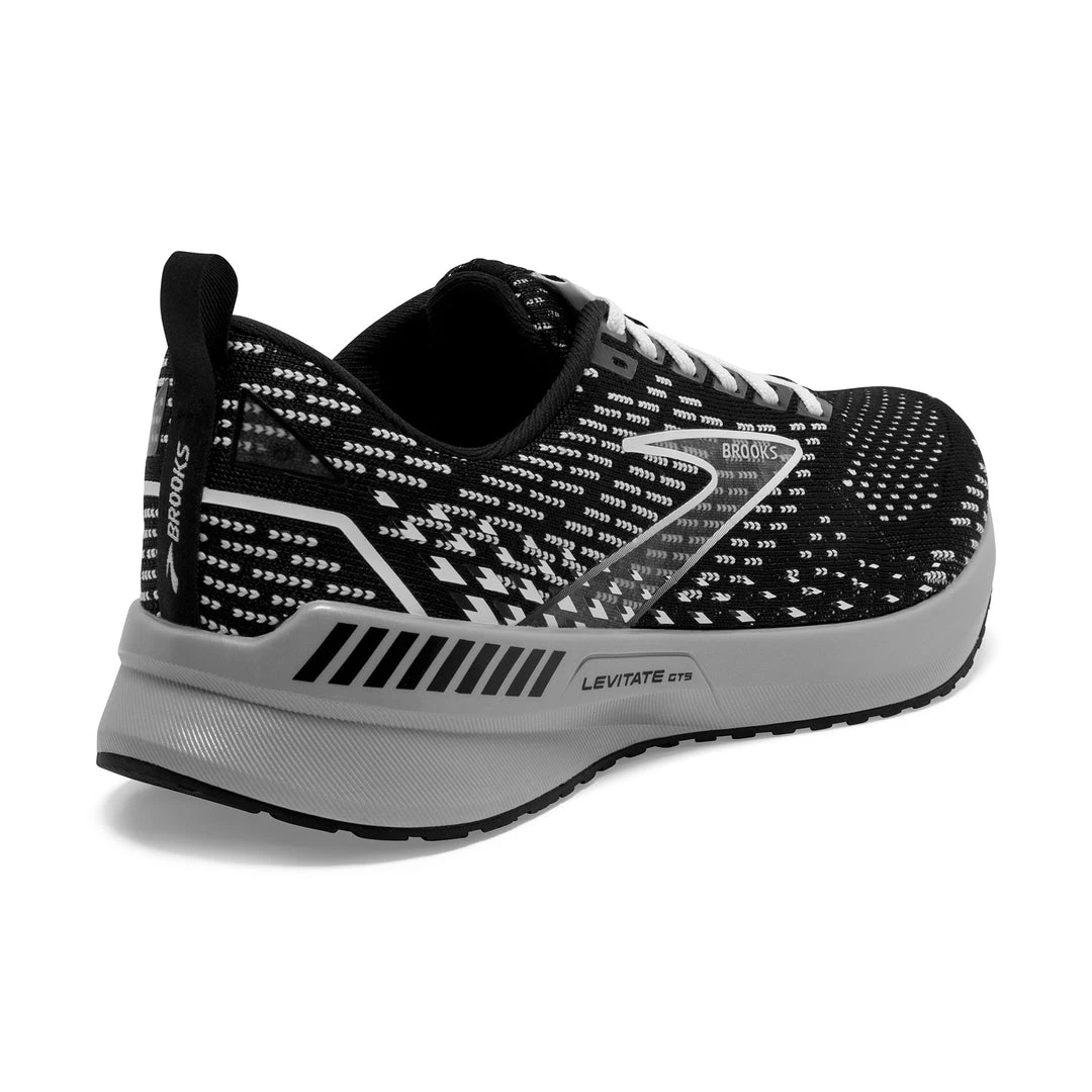 Brooks Shoes Women's Levitate GTS 5 Running Shoe - Black/Grey/White - Regular (B) 3 Brooks Shoes Women's Levitate GTS 5 Running Shoe - Black/Grey/White - Regular (B)
