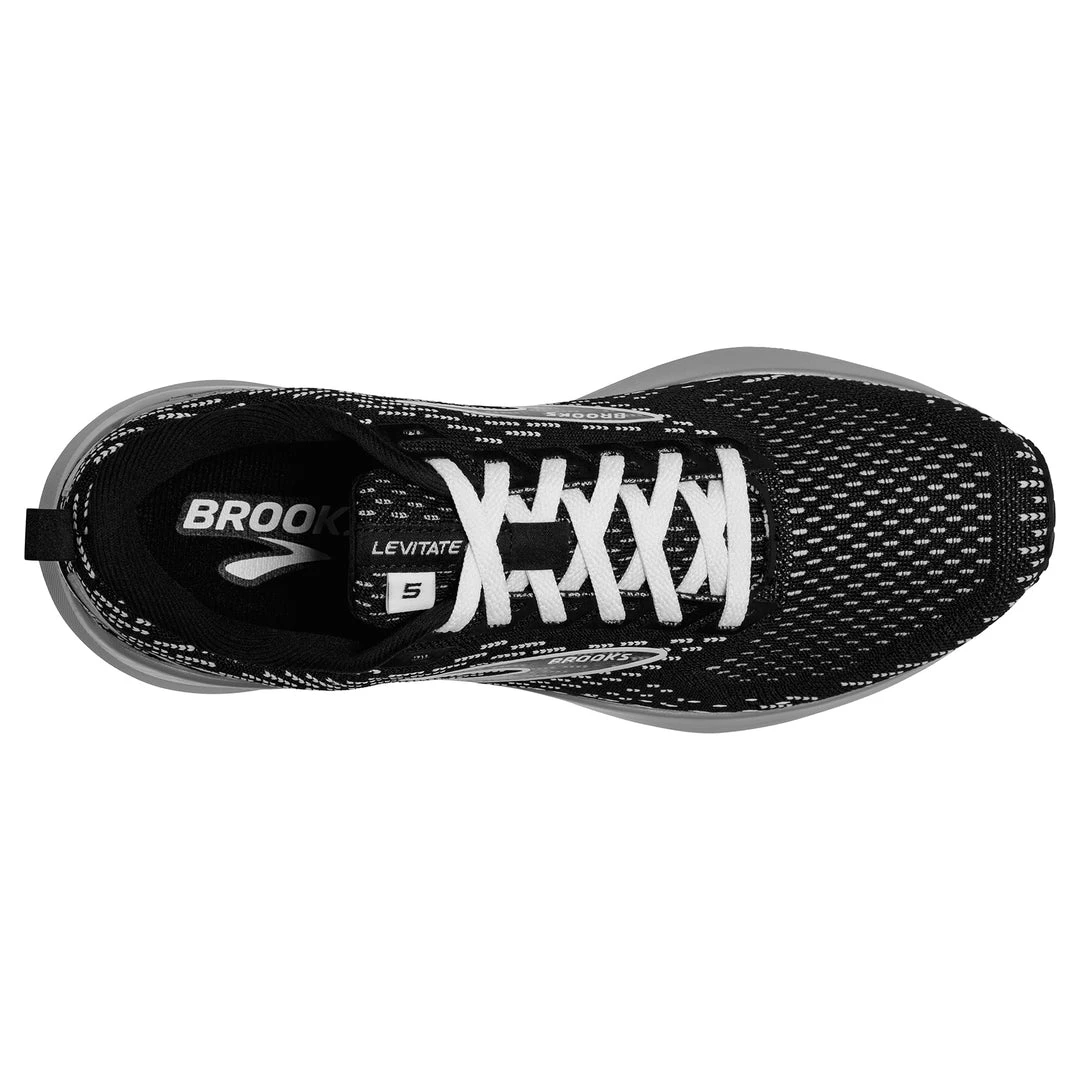 Brooks Shoes Women's Levitate GTS 5 Running Shoe - Black/Grey/White - Regular (B) 5 Brooks Shoes Women's Levitate GTS 5 Running Shoe - Black/Grey/White - Regular (B)