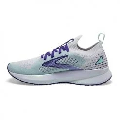Brooks Women's Levitate StealthFit 5 Running Shoe - White/Navy Blue/Yucca - Regular (B) Shoes 9 Brooks Women's Levitate StealthFit 5 Running Shoe - White/Navy Blue/Yucca - Regular (B) Shoes