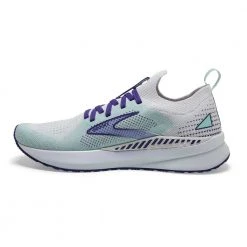 Brooks Shoes Women's Levitate StealthFit GTS 5 Running Shoe- White/Navy Blue/Yucca