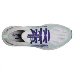 Brooks Shoes Women's Levitate StealthFit GTS 5 Running Shoe- White/Navy Blue/Yucca