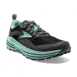 Brooks Women's Cascadia 16 Trail Shoe- Black/Ebony/Yucca - Wide (D)