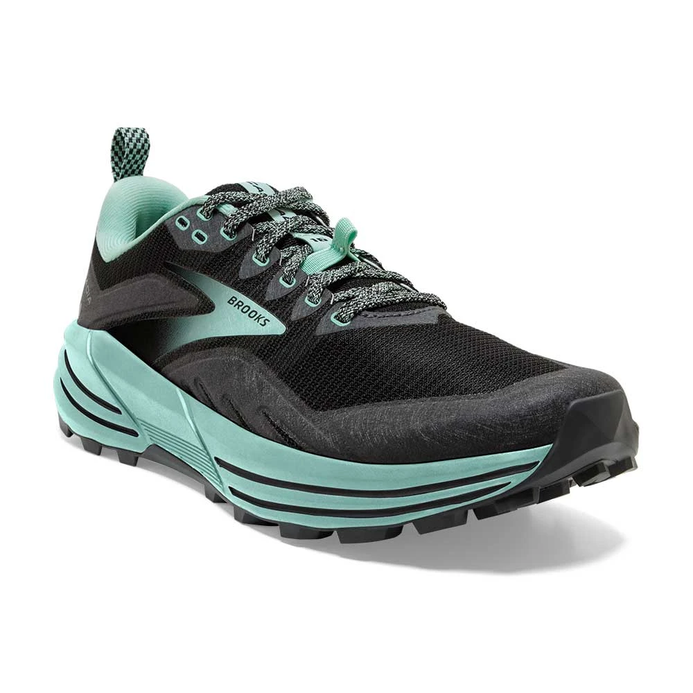 Brooks Women's Cascadia 16 Trail Shoe- Black/Ebony/Yucca - Wide (D) 2 Brooks Women's Cascadia 16 Trail Shoe- Black/Ebony/Yucca - Wide (D)