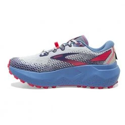 Brooks Women's Caldera 6 Trail Running Shoe- Oyster/Blissful Blue/Pink - Regular (B) 9 Brooks Women's Caldera 6 Trail Running Shoe- Oyster/Blissful Blue/Pink - Regular (B)