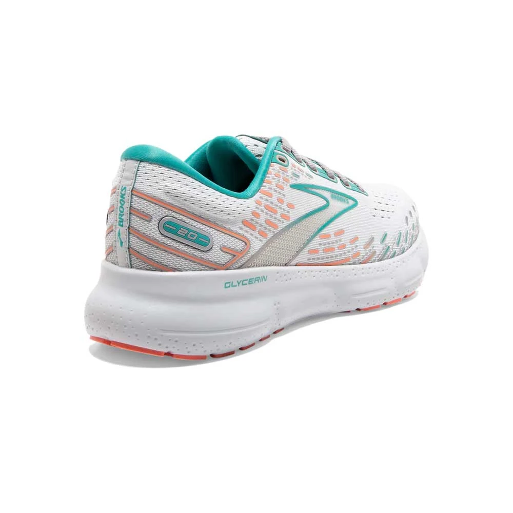 Brooks Women's Glycerin 20 Running Shoe- Oyster/Latigo Bay/Coral - Regular (B) Shoes 3 Brooks Women's Glycerin 20 Running Shoe- Oyster/Latigo Bay/Coral - Regular (B) Shoes
