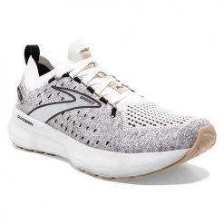 Brooks Women's Glycerin StealthFit 20 Running Shoe - White/Black/Cream - Regular (B) 8 Brooks Women's Glycerin StealthFit 20 Running Shoe - White/Black/Cream - Regular (B)