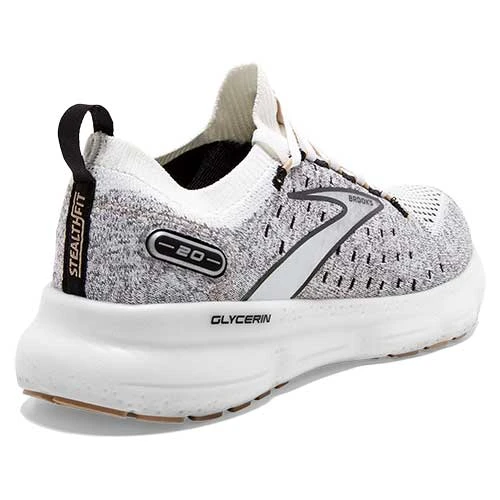 Brooks Women's Glycerin StealthFit 20 Running Shoe - White/Black/Cream - Regular (B) 4 Brooks Women's Glycerin StealthFit 20 Running Shoe - White/Black/Cream - Regular (B)