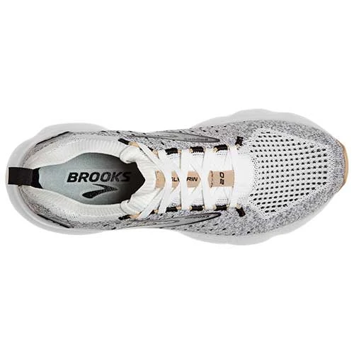 Brooks Women's Glycerin StealthFit 20 Running Shoe - White/Black/Cream - Regular (B) 5 Brooks Women's Glycerin StealthFit 20 Running Shoe - White/Black/Cream - Regular (B)