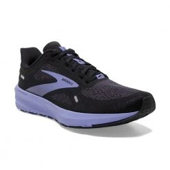 Brooks Shoes Women's Launch 9 Running Shoe- Black/Ebony/Purple- Regular (B)