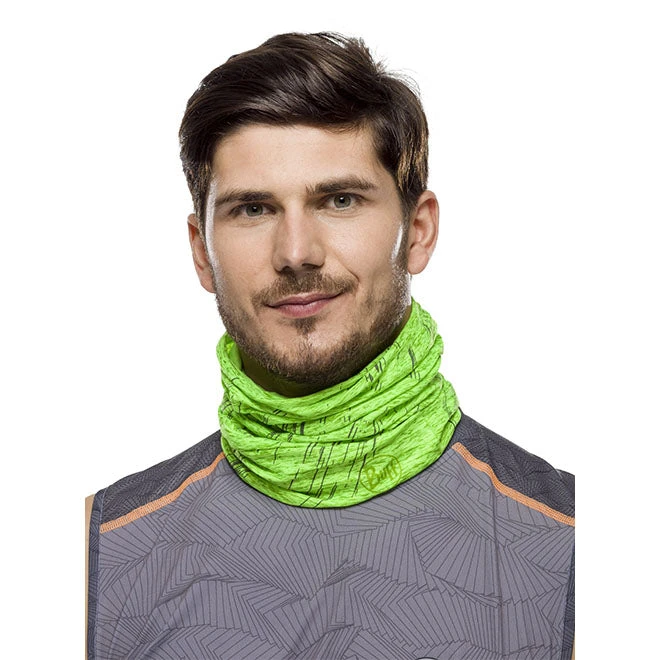 Buff CoolNet UV+ MultiFunctional Headwear - Reflective-Lime Heather Run 2 Buff CoolNet UV+ MultiFunctional Headwear - Reflective-Lime Heather Run