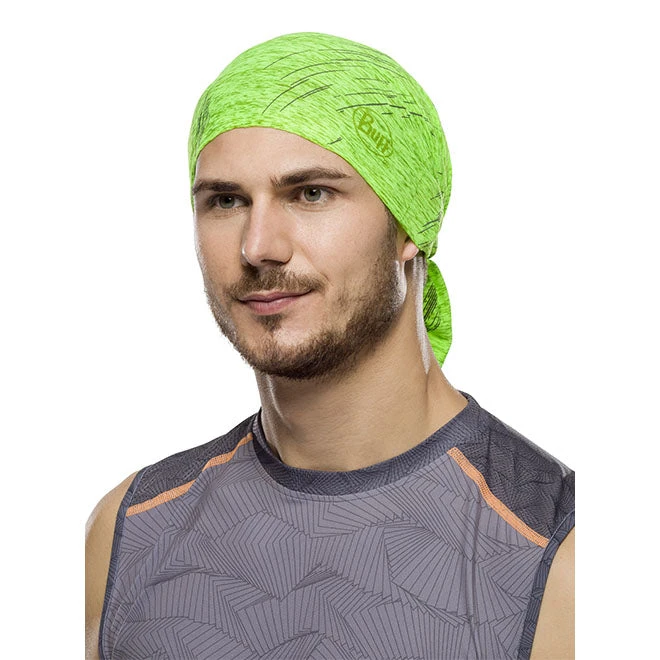 Buff CoolNet UV+ MultiFunctional Headwear - Reflective-Lime Heather Run 3 Buff CoolNet UV+ MultiFunctional Headwear - Reflective-Lime Heather Run