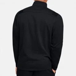 Under Armour Men's UA Hustle Fleece ¼ Zip Top - Black/White