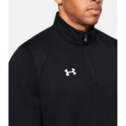 Under Armour Men's UA Hustle Fleece ¼ Zip Top - Black/White