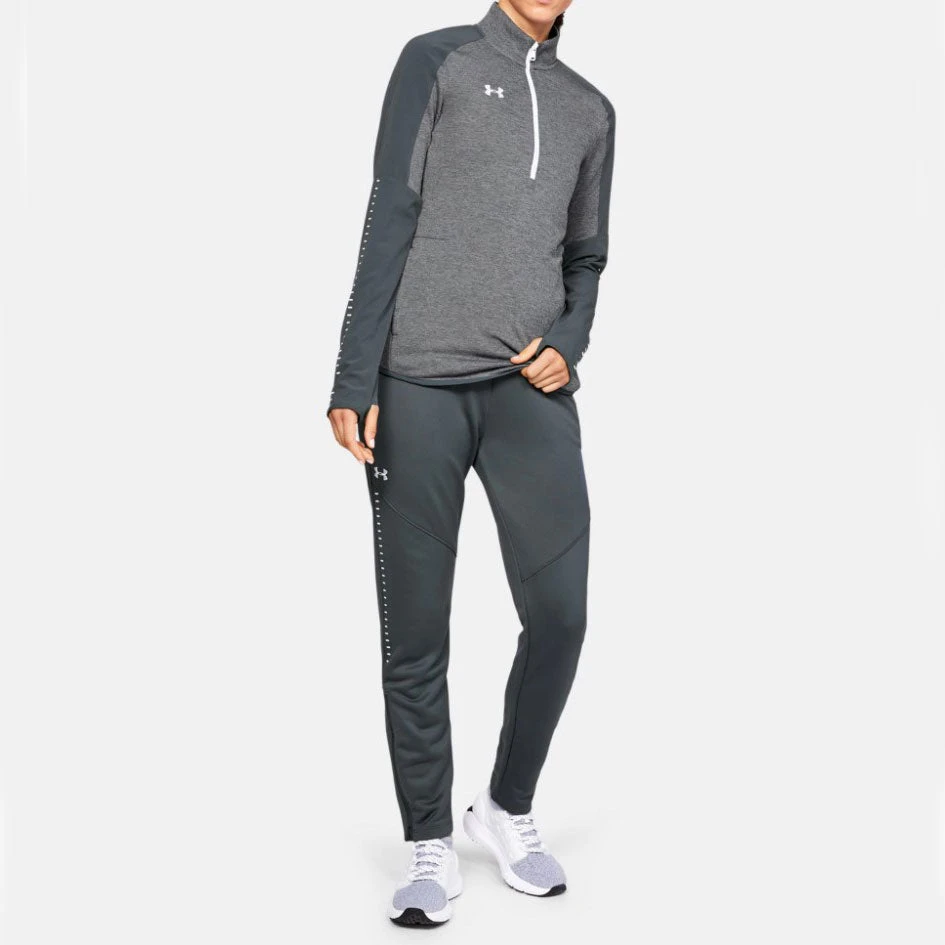 Under Armour Tops Women's Qualifier Hybrid 1/2 Zip - Stealth Grey/White 4 Under Armour Tops Women's Qualifier Hybrid 1/2 Zip - Stealth Grey/White