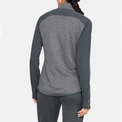Under Armour Tops Women's Qualifier Hybrid 1/2 Zip - Stealth Grey/White 6 Under Armour Tops Women's Qualifier Hybrid 1/2 Zip - Stealth Grey/White