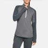 Under Armour Tops Women's Qualifier Hybrid 1/2 Zip - Stealth Grey/White