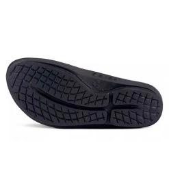 OOfos Shoes Women's OOlala Limited Sandal - Black/Leopard- Regular (B)