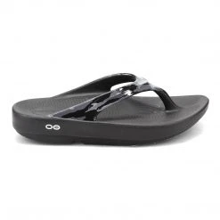 OOfos Women's OOlala Limited Sandal - Black/Grey Camo- Regular (B) Shoes