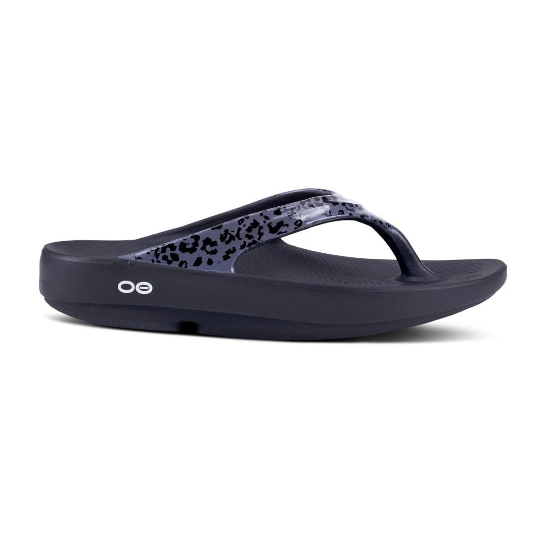 OOfos Women's OOlala Limited Sandals - Leopard Grey- Regular (B) 1 OOfos Women's OOlala Limited Sandals - Leopard Grey- Regular (B)