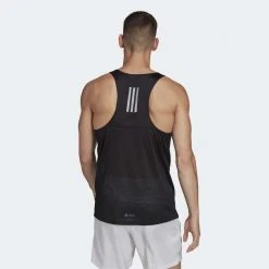 Adidas Apparel Men's Own The Run Singlet - Black 6 Adidas Apparel Men's Own The Run Singlet - Black