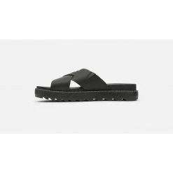 Sorel Women's Roaming Criss-Cross Slide Sandal - Black- Regular (B)
