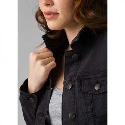 Prana Women's Slate Rim Denim Jacket - Onyx Jackets & Vests 8 Prana Women's Slate Rim Denim Jacket - Onyx Jackets & Vests