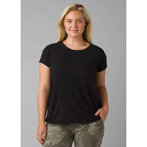 Prana Tops Women's Cozy Up T-shirt - Black 2 Prana Tops Women's Cozy Up T-shirt - Black