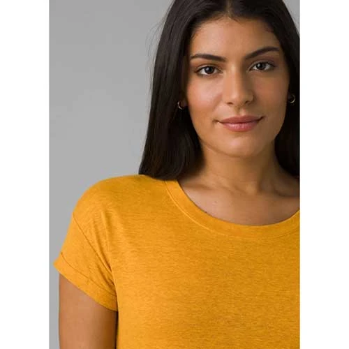 Prana Tops Women's Cozy Up T-shirt - Golden Hour Heather 4 Prana Tops Women's Cozy Up T-shirt - Golden Hour Heather