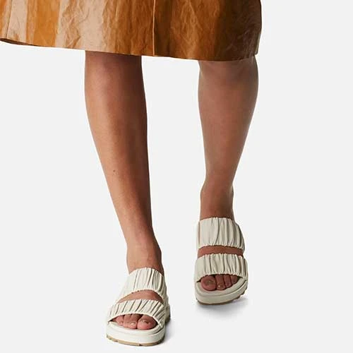 Sorel Women's Roaming Two Strap Slide - Chalk/Gum - Regular (B) 5 Sorel Women's Roaming Two Strap Slide - Chalk/Gum - Regular (B)