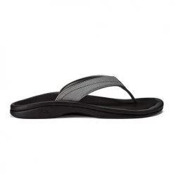 Olukai Women's Ohana Sandals - Charcoal/Onyx- Regular (B) Shoes