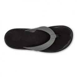 Olukai Women's Ohana Sandals - Charcoal/Onyx- Regular (B) Shoes