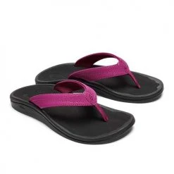Olukai Women's Ohana Sandal - Orchid Flower/Black - Regular (B) Shoes